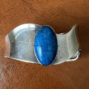 Vintage SUNRISE Navajo Sterling Silver & Turquoise Bracelet